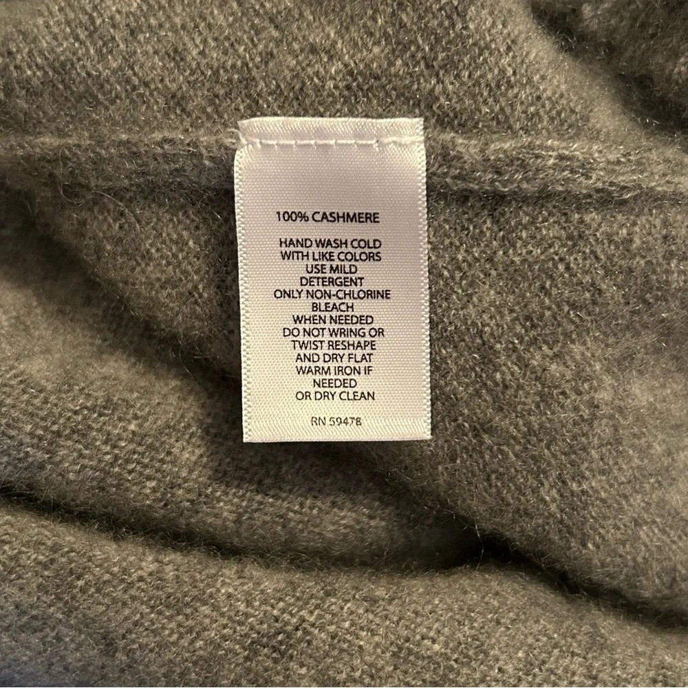 Max Studio Womens Sm Heather Gray 2 Ply Cashmere Dolman Sleeve Crew Neck Sweater - Picture 5 of 7